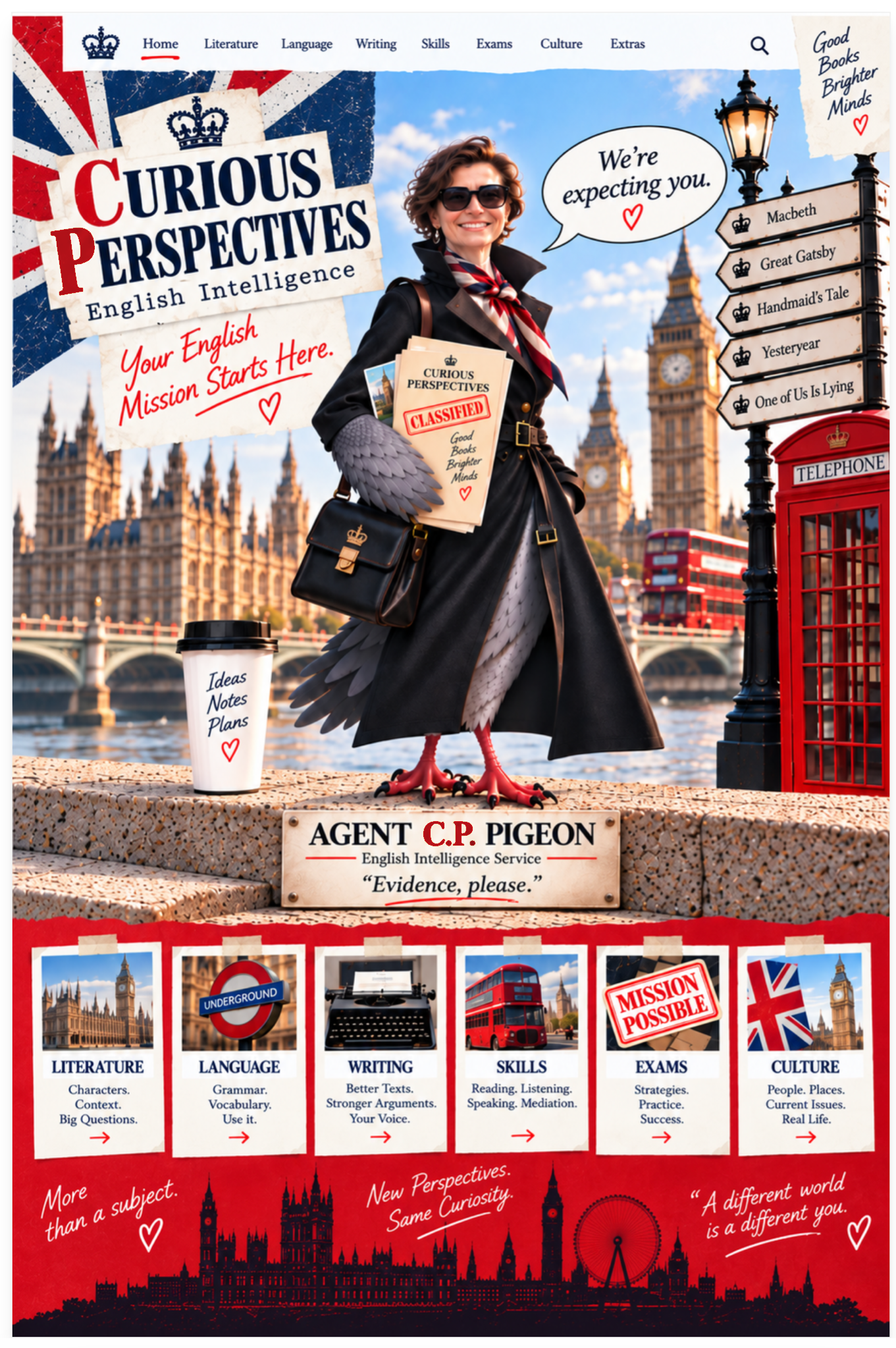 Curious Perspectives – Agent C.P. Pigeon
